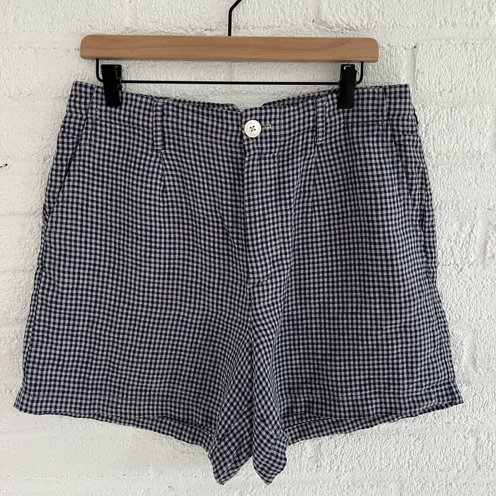 Alex Mill Boy Shorts in Blue Gingham | size 6